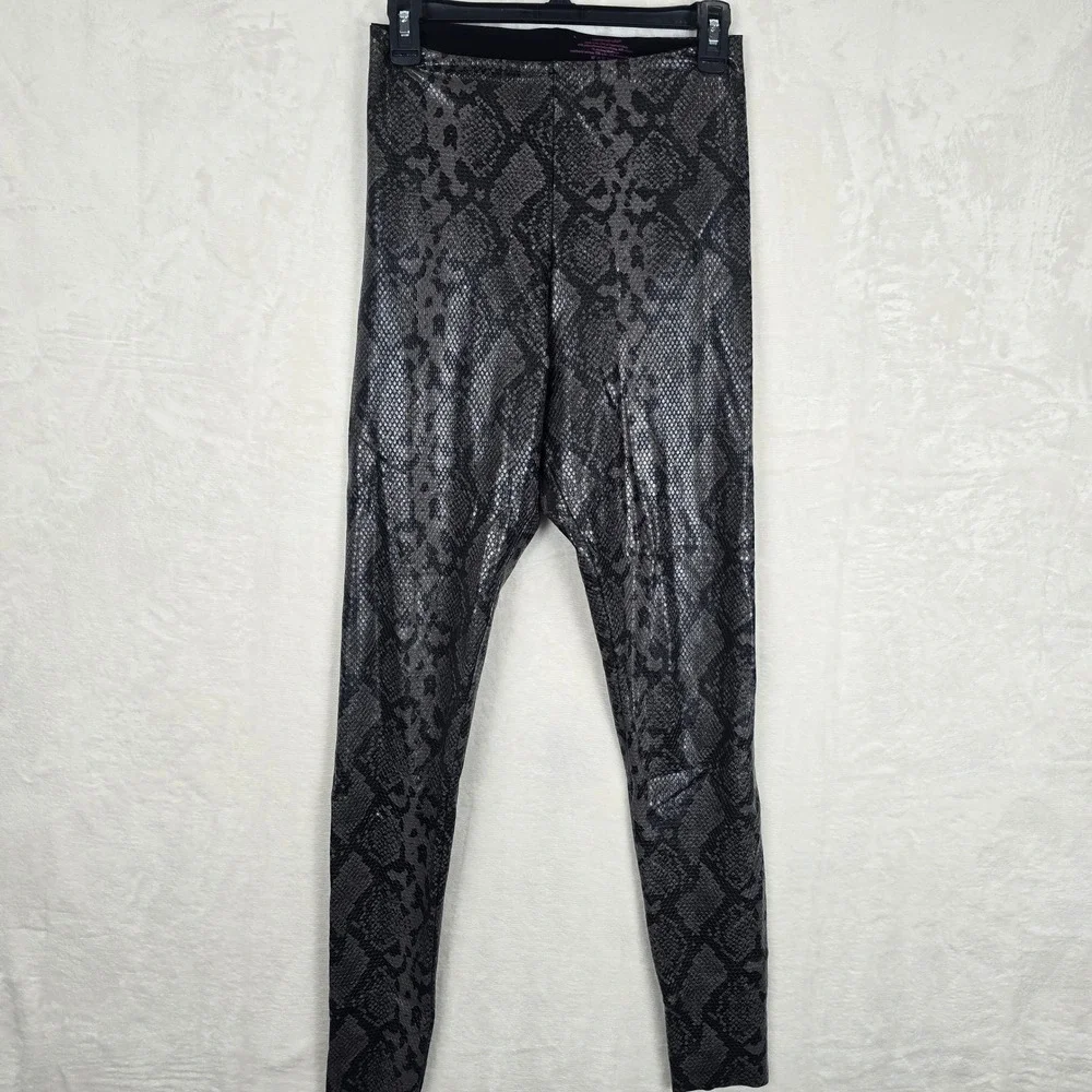 Commando Faux Leather Snakeskin Leggings Metallic Python High Rise L‎
